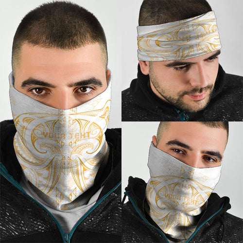 Maori Rugby Custom Ngaru Mangopare Neck Gaiter Koura Niho Taniwha Motif