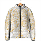 Maori Rugby Custom Ngaru Mangopare Padded Jacket Koura Niho Taniwha Motif