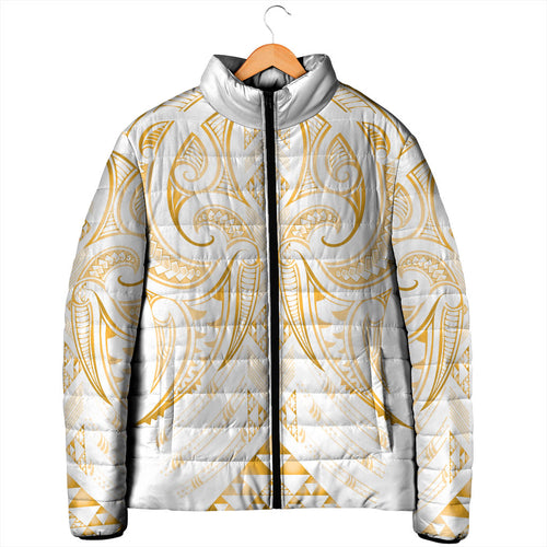 Maori Rugby Custom Ngaru Mangopare Padded Jacket Koura Niho Taniwha Motif