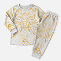 Maori Rugby Custom Ngaru Mangopare Christmas Pajama Set Koura Niho Taniwha Motif