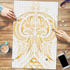 Maori Rugby Custom Ngaru Mangopare Puzzle Koura Niho Taniwha Motif
