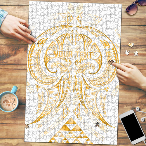 Maori Rugby Custom Ngaru Mangopare Puzzle Koura Niho Taniwha Motif