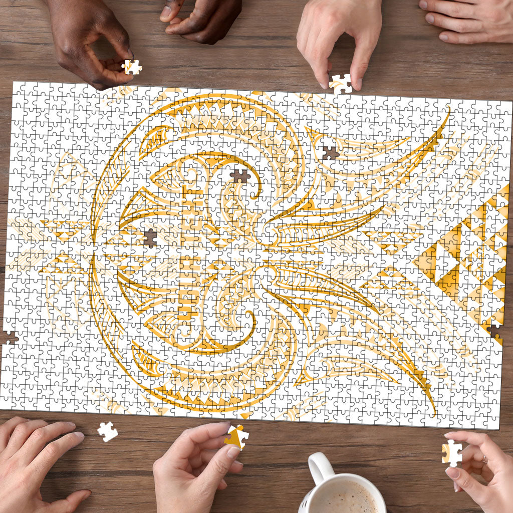 Maori Rugby Custom Ngaru Mangopare Puzzle Koura Niho Taniwha Motif