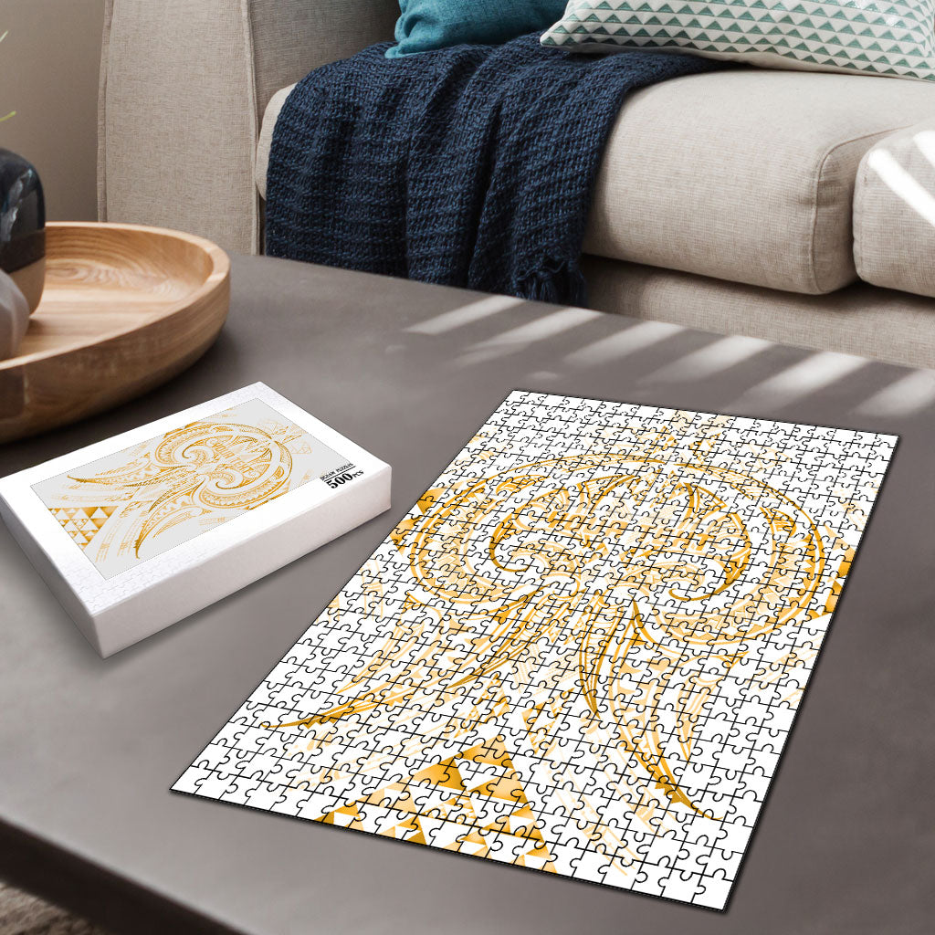 Maori Rugby Custom Ngaru Mangopare Puzzle Koura Niho Taniwha Motif