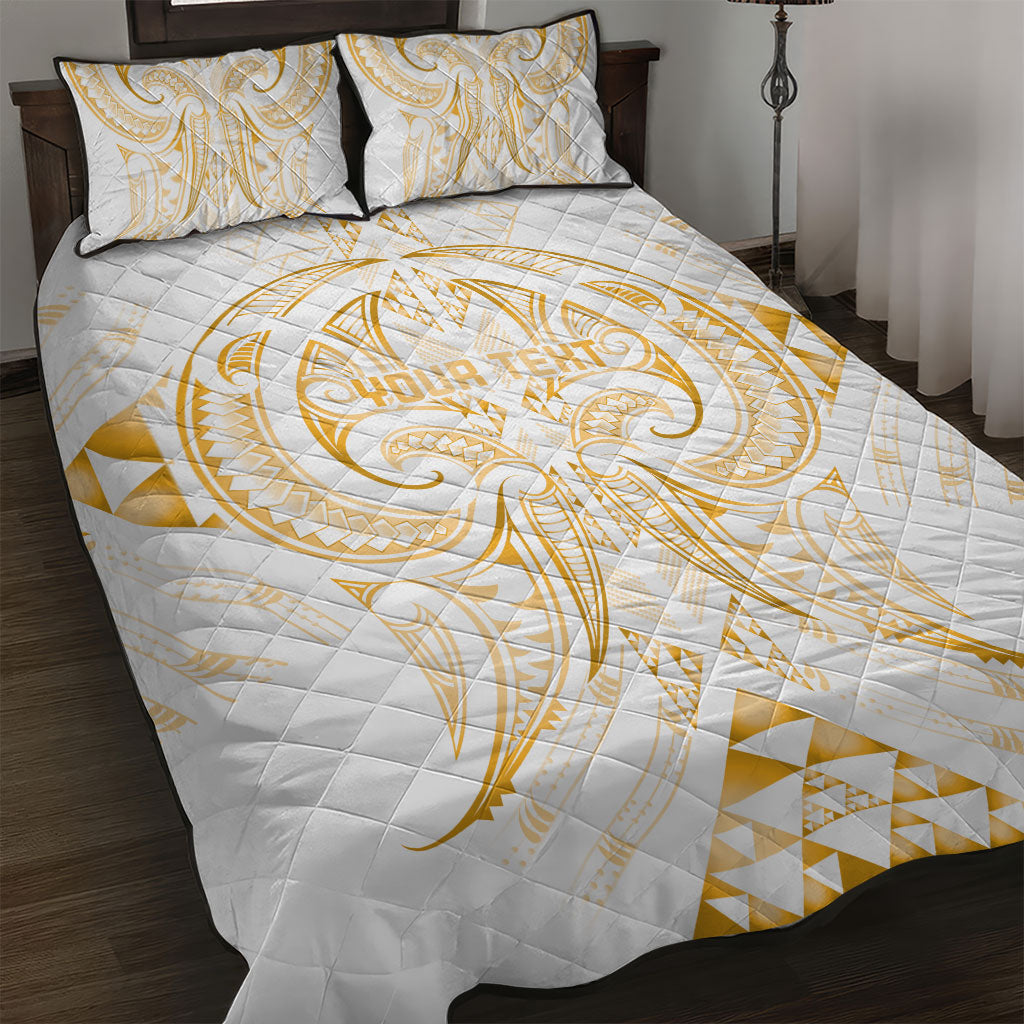 Maori Rugby Custom Ngaru Mangopare Quilt Bed Set Koura Niho Taniwha Motif