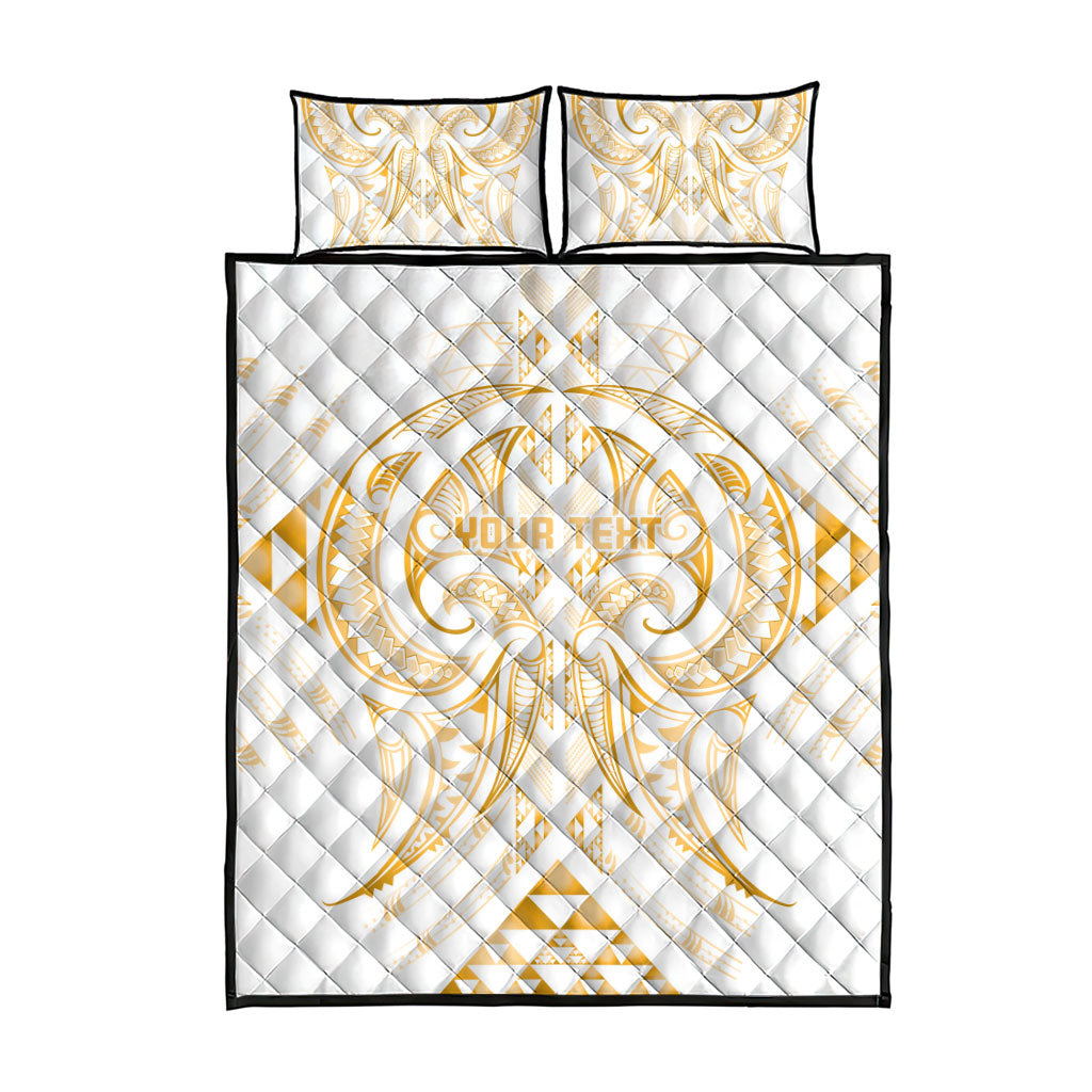 Maori Rugby Custom Ngaru Mangopare Quilt Bed Set Koura Niho Taniwha Motif