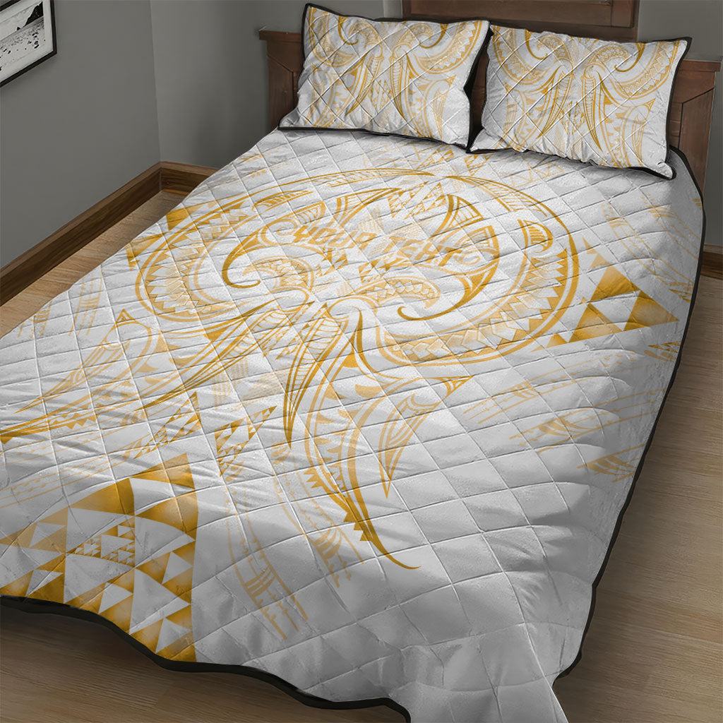 Maori Rugby Custom Ngaru Mangopare Quilt Bed Set Koura Niho Taniwha Motif