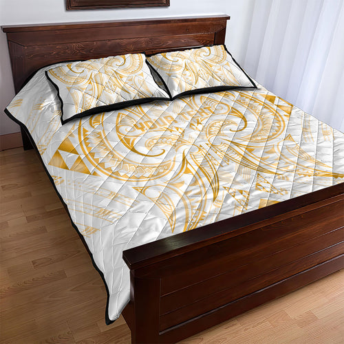 Maori Rugby Custom Ngaru Mangopare Quilt Bed Set Koura Niho Taniwha Motif