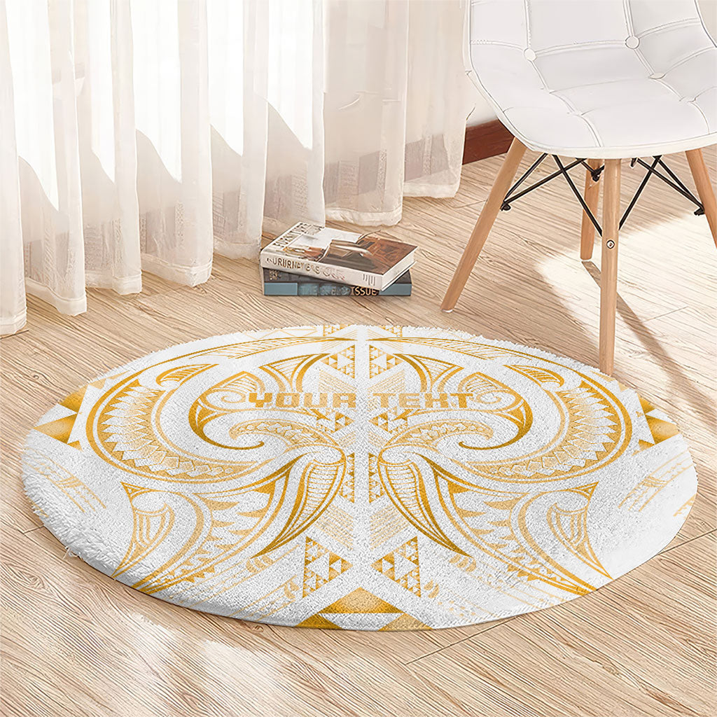 Maori Rugby Custom Ngaru Mangopare Round Carpet Koura Niho Taniwha Motif