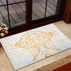 Maori Rugby Custom Ngaru Mangopare Rubber Doormat Koura Niho Taniwha Motif