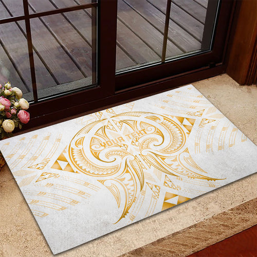 Maori Rugby Custom Ngaru Mangopare Rubber Doormat Koura Niho Taniwha Motif