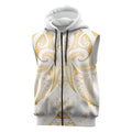 Maori Rugby Custom Ngaru Mangopare Sleeveless Zip Hoodie Koura Niho Taniwha Motif