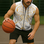 Maori Rugby Custom Ngaru Mangopare Sleeveless Zip Hoodie Koura Niho Taniwha Motif