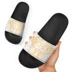 Maori Rugby Custom Ngaru Mangopare Slide Sandals Koura Niho Taniwha Motif
