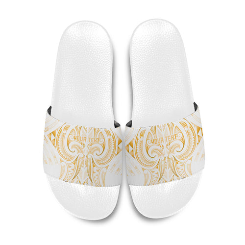 Maori Rugby Custom Ngaru Mangopare Slide Sandals Koura Niho Taniwha Motif