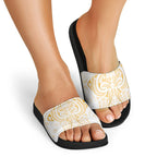 Maori Rugby Custom Ngaru Mangopare Slide Sandals Koura Niho Taniwha Motif