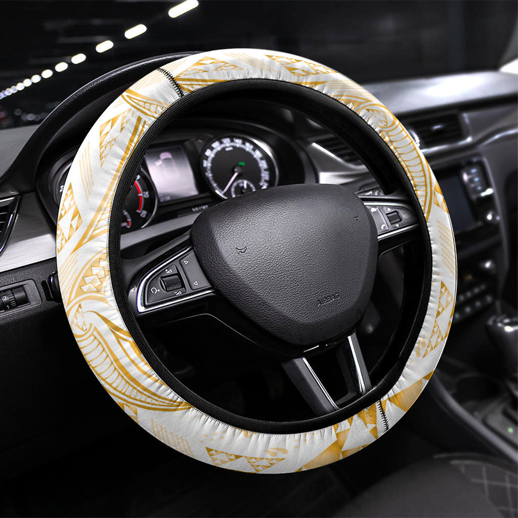 Maori Rugby Ngaru Mangopare Steering Wheel Cover Koura Niho Taniwha Motif