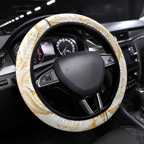 Maori Rugby Ngaru Mangopare Steering Wheel Cover Koura Niho Taniwha Motif