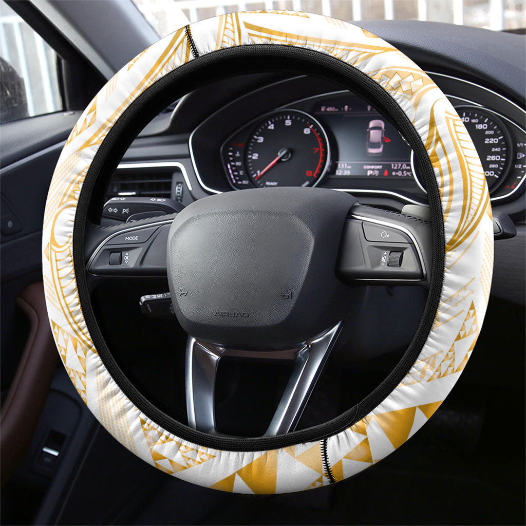 Maori Rugby Ngaru Mangopare Steering Wheel Cover Koura Niho Taniwha Motif