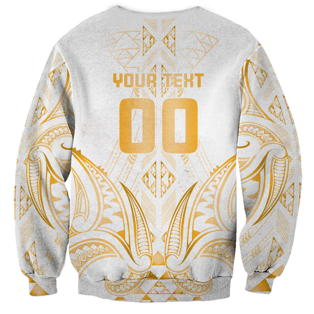 Maori Rugby Custom Ngaru Mangopare Sweatshirt Koura Niho Taniwha Motif