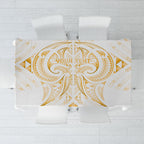 Maori Rugby Custom Ngaru Mangopare Tablecloth Koura Niho Taniwha Motif