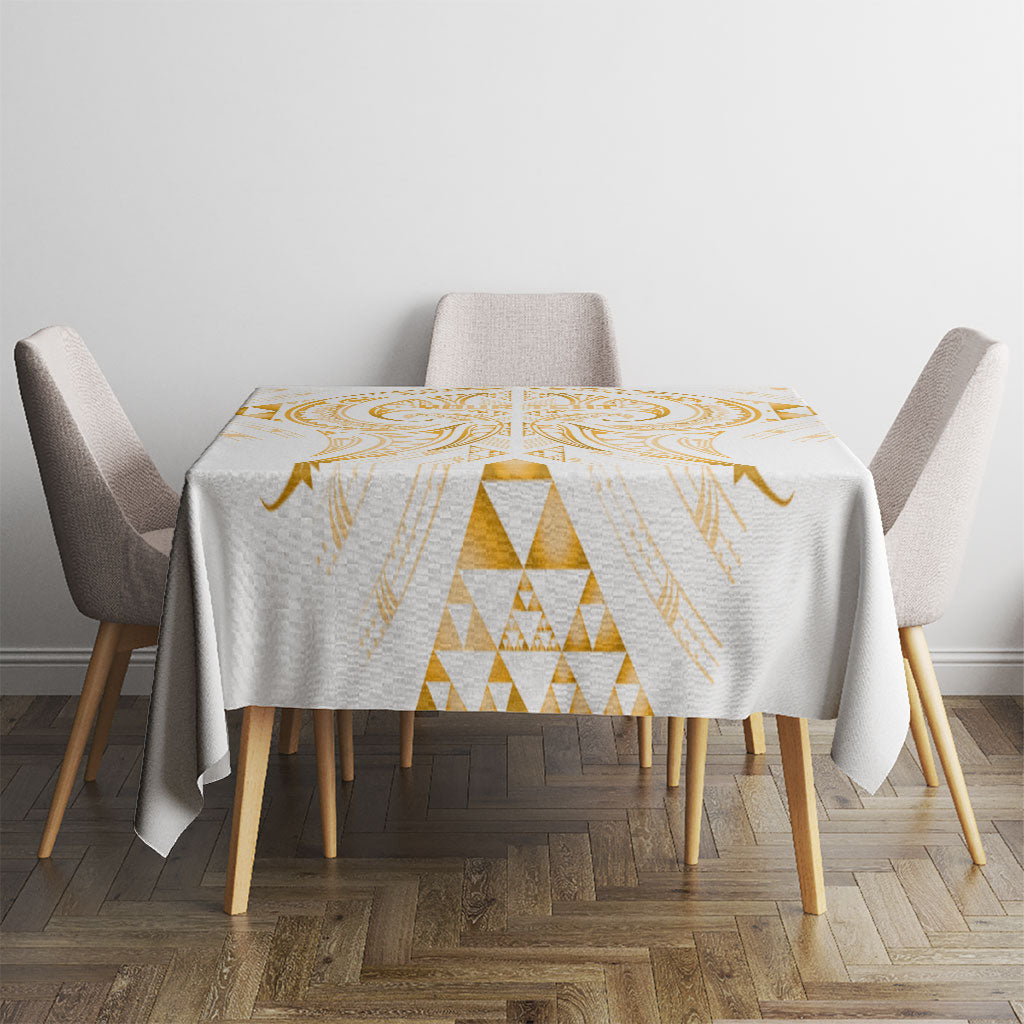 Maori Rugby Custom Ngaru Mangopare Tablecloth Koura Niho Taniwha Motif