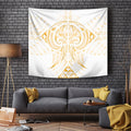 Maori Rugby Custom Ngaru Mangopare Tapestry Koura Niho Taniwha Motif