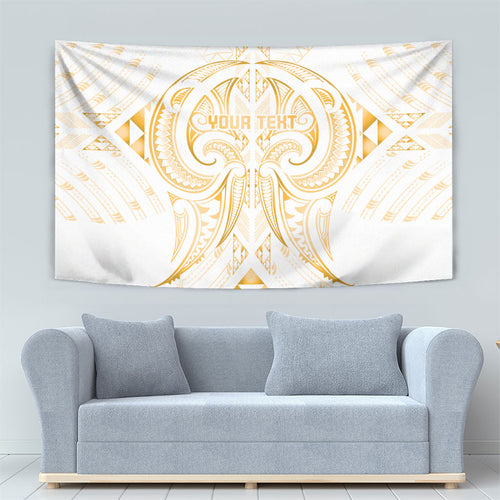 Maori Rugby Custom Ngaru Mangopare Tapestry Koura Niho Taniwha Motif