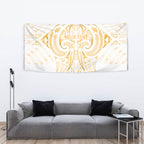 Maori Rugby Custom Ngaru Mangopare Tapestry Koura Niho Taniwha Motif