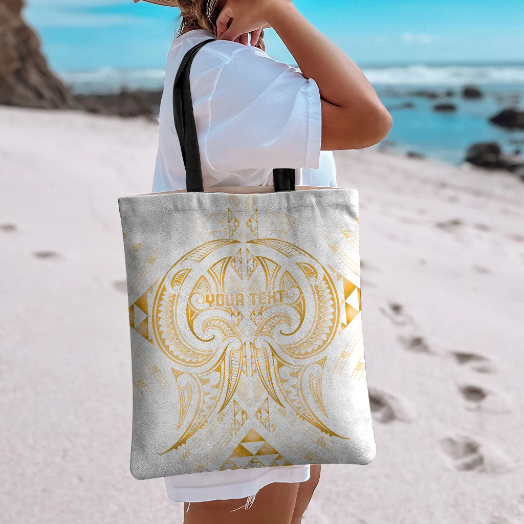 Maori Rugby Custom Ngaru Mangopare Tote Bag Koura Niho Taniwha Motif