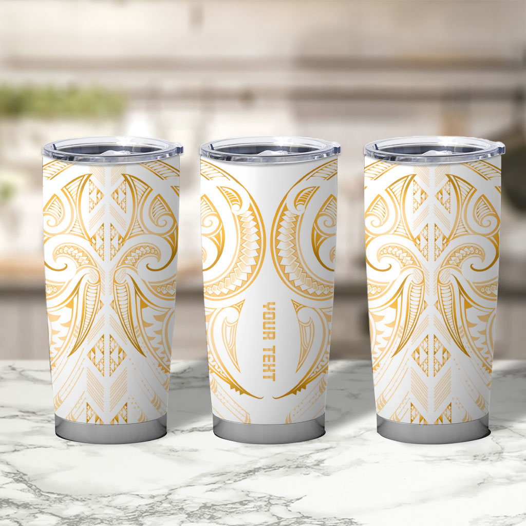 Maori Rugby Custom Ngaru Mangopare Tumbler Cup Koura Niho Taniwha Motif