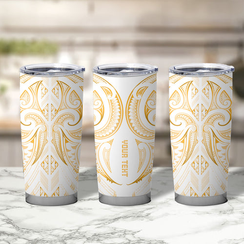 Maori Rugby Custom Ngaru Mangopare Tumbler Cup Koura Niho Taniwha Motif