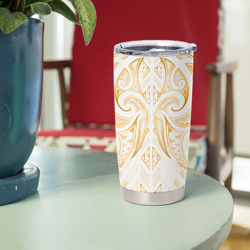 Maori Rugby Custom Ngaru Mangopare Tumbler Cup Koura Niho Taniwha Motif