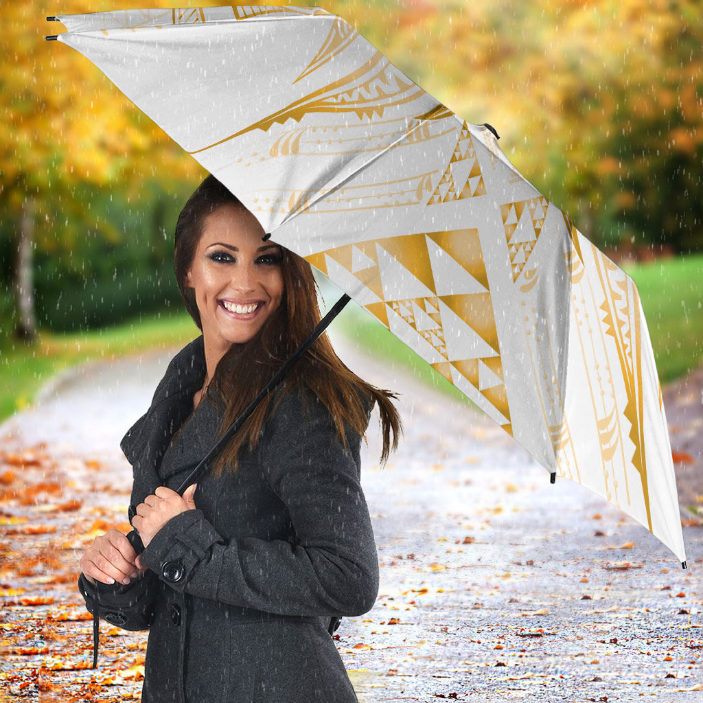 Maori Rugby Custom Ngaru Mangopare Umbrella Koura Niho Taniwha Motif