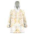 Maori Rugby Custom Ngaru Mangopare Wearable Blanket Hoodie Koura Niho Taniwha Motif