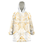 Maori Rugby Custom Ngaru Mangopare Wearable Blanket Hoodie Koura Niho Taniwha Motif