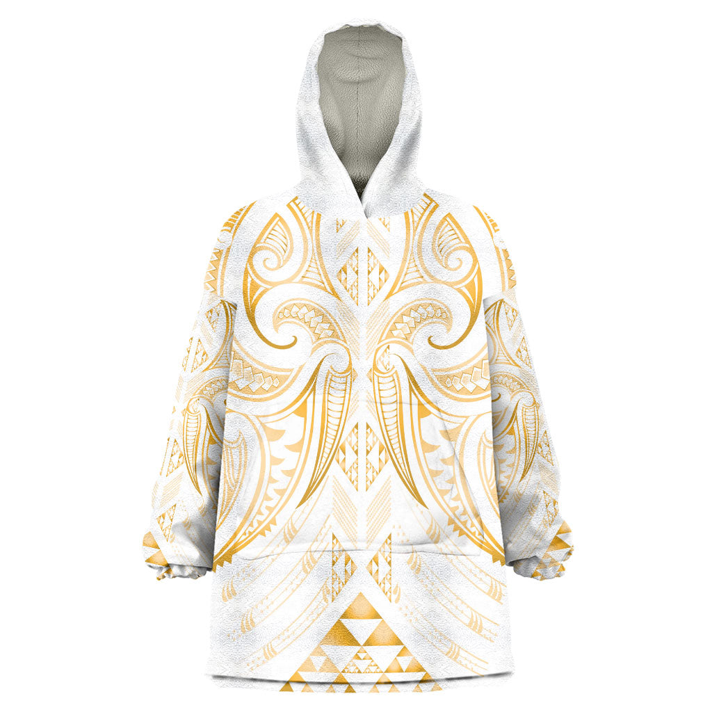 Maori Rugby Custom Ngaru Mangopare Wearable Blanket Hoodie Koura Niho Taniwha Motif