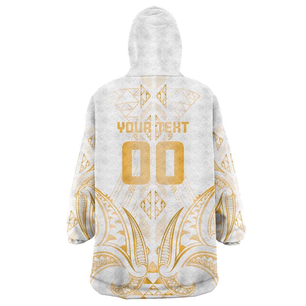 Maori Rugby Custom Ngaru Mangopare Wearable Blanket Hoodie Koura Niho Taniwha Motif