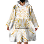 Maori Rugby Custom Ngaru Mangopare Wearable Blanket Hoodie Koura Niho Taniwha Motif