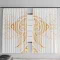 Maori Rugby Custom Ngaru Mangopare Window Curtain Koura Niho Taniwha Motif