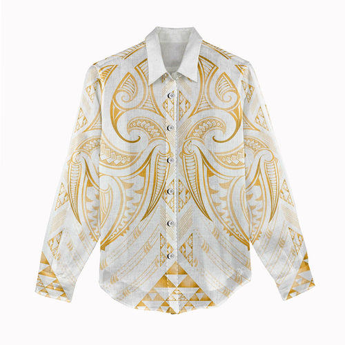 Maori Rugby Custom Ngaru Mangopare Women Casual Shirt Koura Niho Taniwha Motif