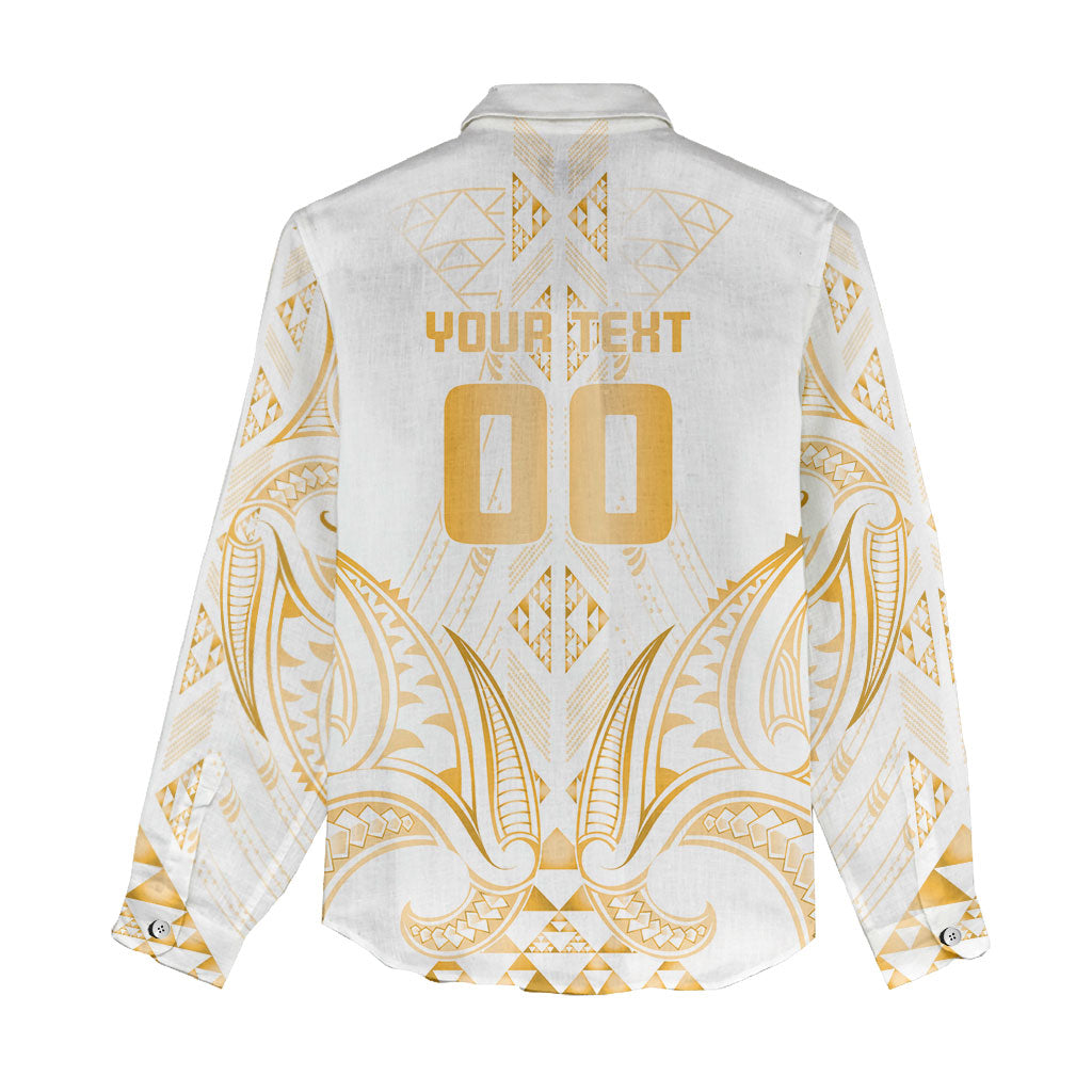 Maori Rugby Custom Ngaru Mangopare Women Casual Shirt Koura Niho Taniwha Motif