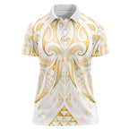 Maori Rugby Custom Ngaru Mangopare Women Polo Shirt Koura Niho Taniwha Motif