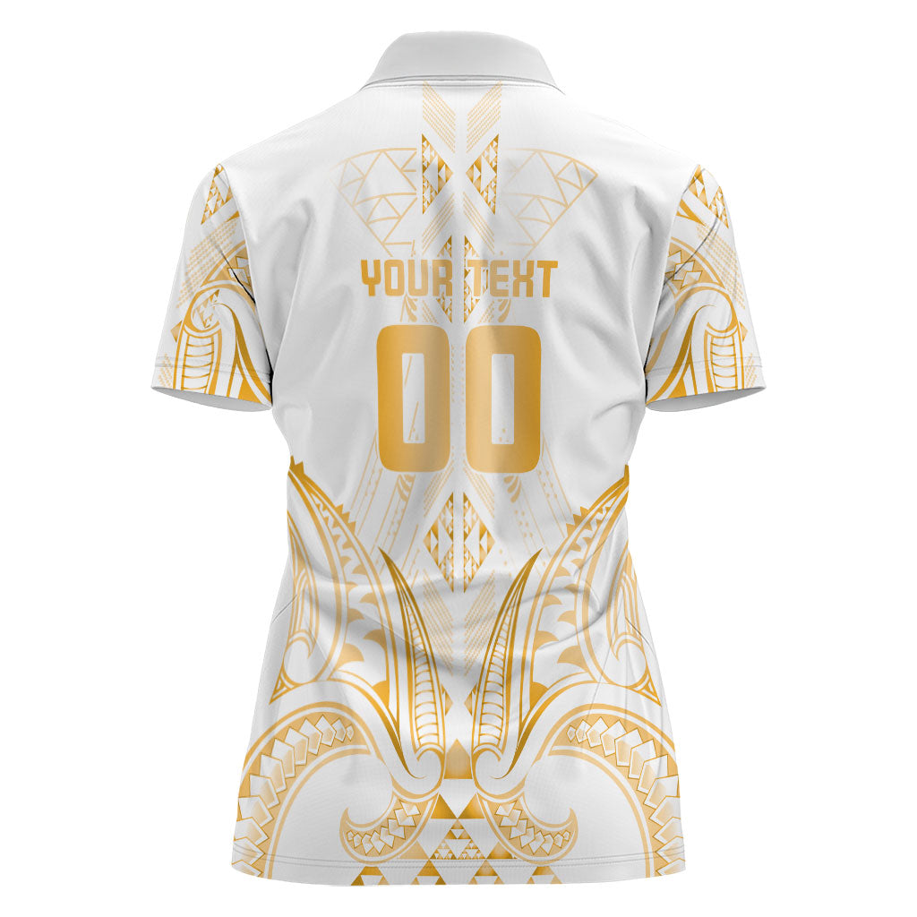 Maori Rugby Custom Ngaru Mangopare Women Polo Shirt Koura Niho Taniwha Motif