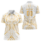 Maori Rugby Custom Ngaru Mangopare Women Polo Shirt Koura Niho Taniwha Motif