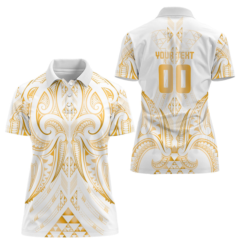 Maori Rugby Custom Ngaru Mangopare Women Polo Shirt Koura Niho Taniwha Motif