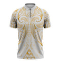 Maori Rugby Custom Ngaru Mangopare Zipper Polo Shirt Koura Niho Taniwha Motif