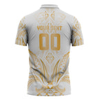 Maori Rugby Custom Ngaru Mangopare Zipper Polo Shirt Koura Niho Taniwha Motif
