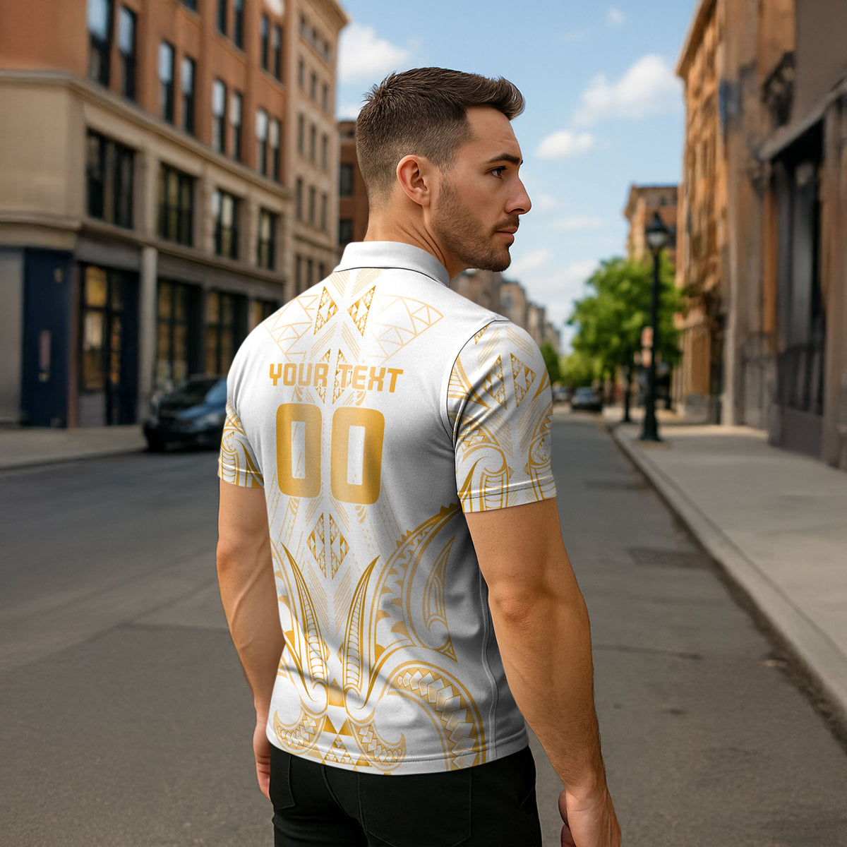 Maori Rugby Custom Ngaru Mangopare Zipper Polo Shirt Koura Niho Taniwha Motif