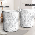 Maori Rugby Custom Ngaru Mangopare Laundry Basket Kiwikiwi Niho Taniwha Motif